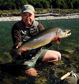 Jan 08 - Fishing New Zealand can give results just like this...a Big Blowfly munching Brown